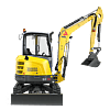 Wacker Neuson EZ36 Compact Excavator – Enclosed Canopy